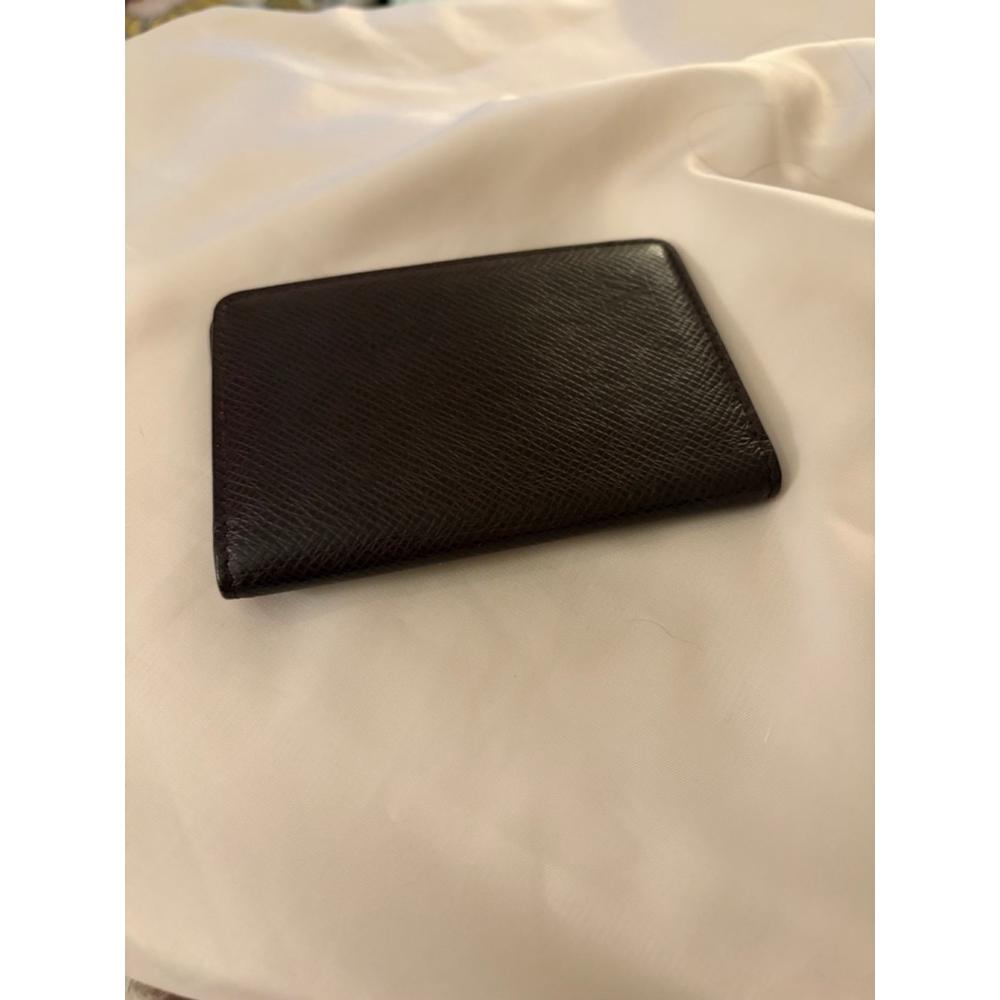 Louis Vuitton Brown Leather Card Holder Wallet